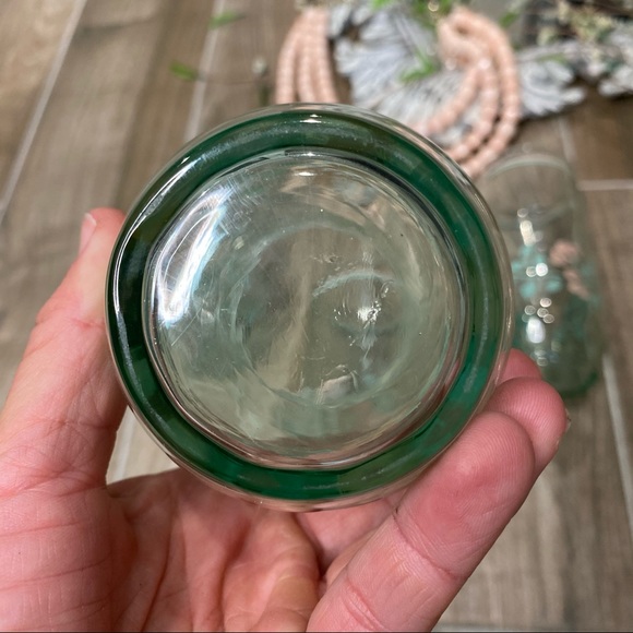 Vtg 70s/80s pastel pink floral drinking glass set - Picture 5 of 5